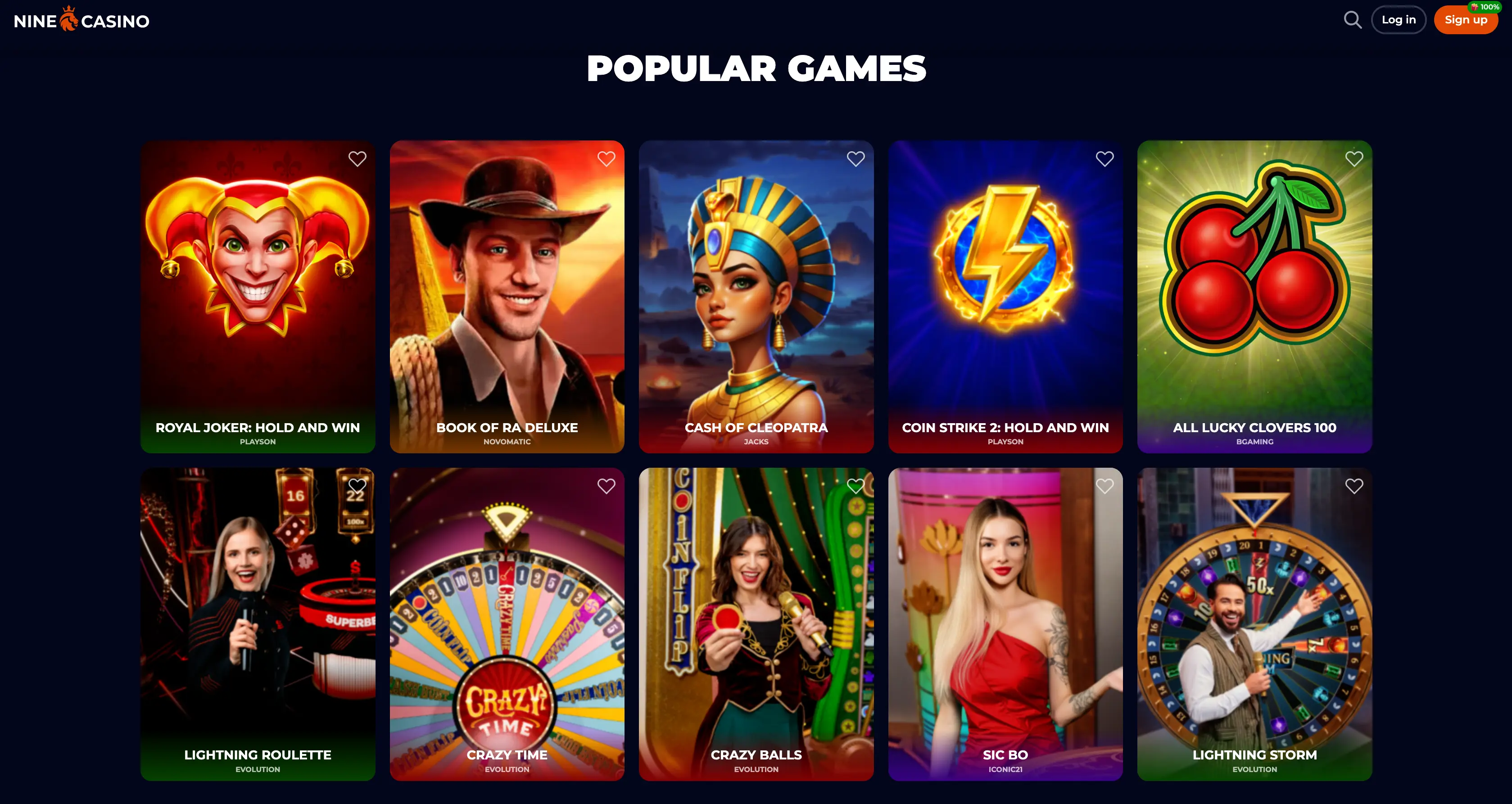 Giochi, bonus e servizi su Nine Casino Giochi, bonus e servizi su Nine Casino